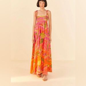 FARM RIO Orange Ombre Forest MaxiDress
